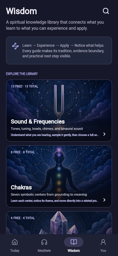 Wisdom library in Metaphysical Fit